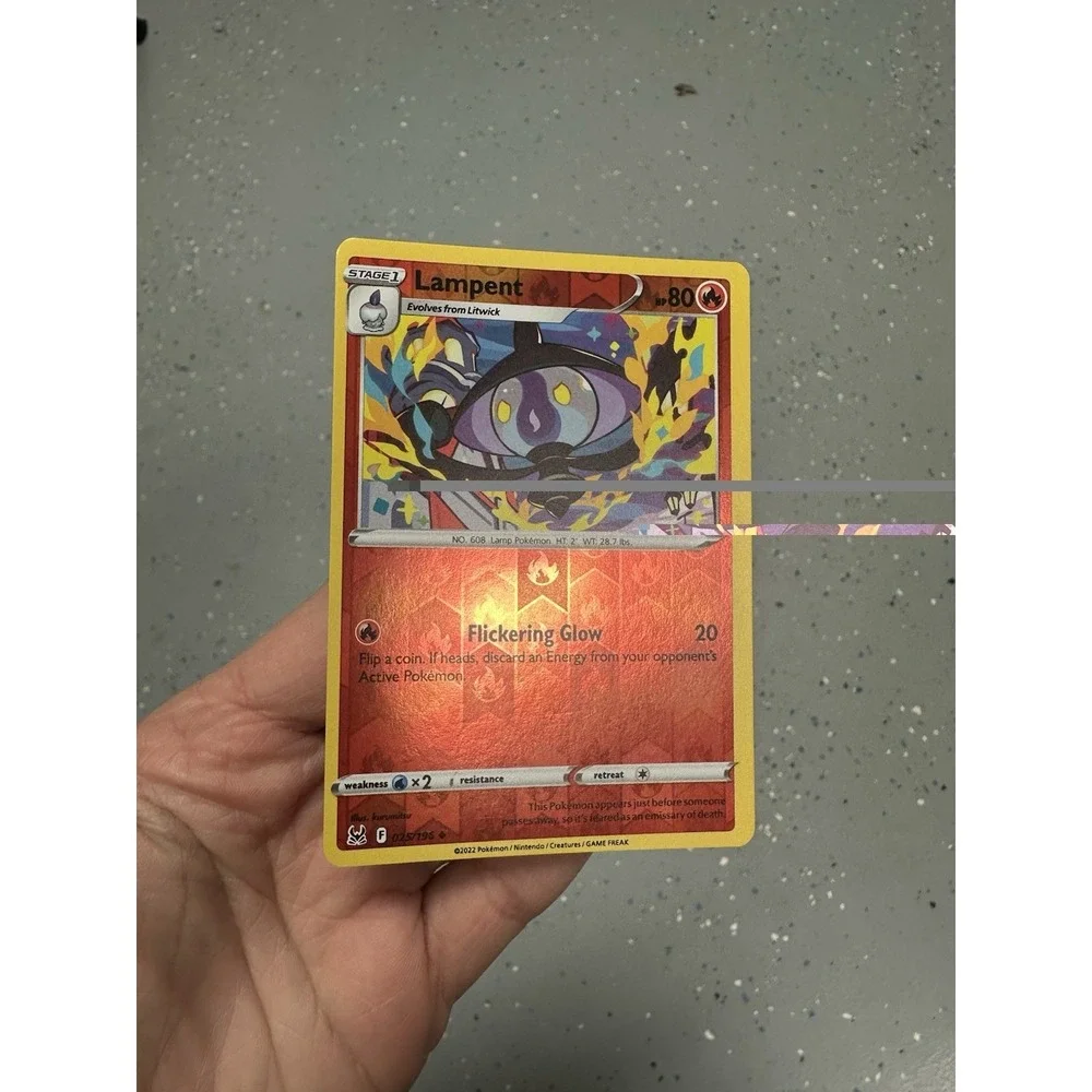 3 miscut / misprint pokemon cards ryme, super potion,‎ lampent, lp-dmg